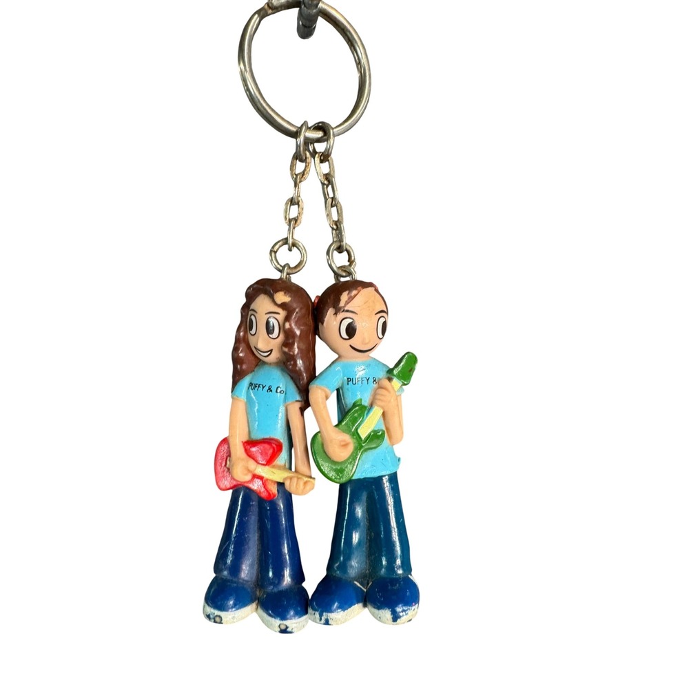 Puffy AmiYumi Puffy & Co Vintage Keychain Figures J-Pop Band Memorabilia
